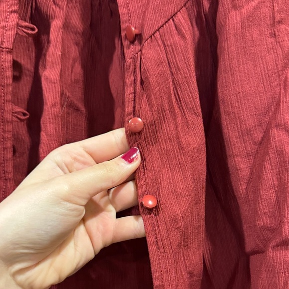 Gilli Red Ribbed Knit Top - Picture 3 of 5